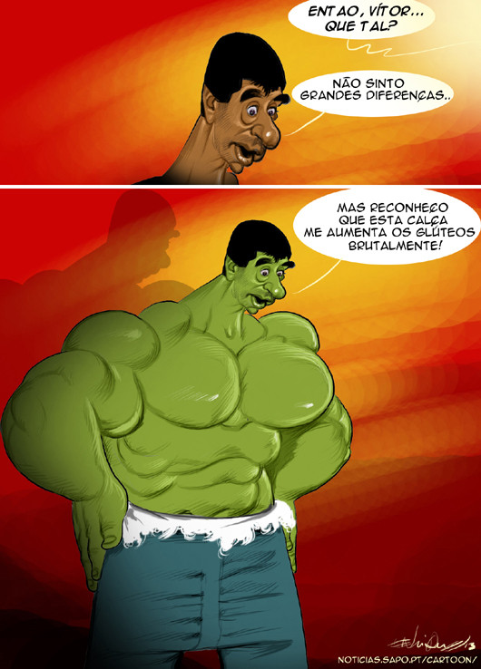 Cartoons - Vítor Gaspar com mais poderes - Hulk