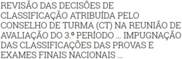 Revis O Das Decis Es De Classifica O Atribu Da Pelo Conselho De Turma