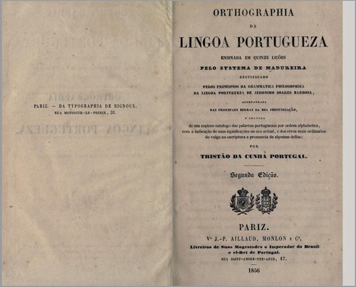 Orthographia da Lingua Portugueza