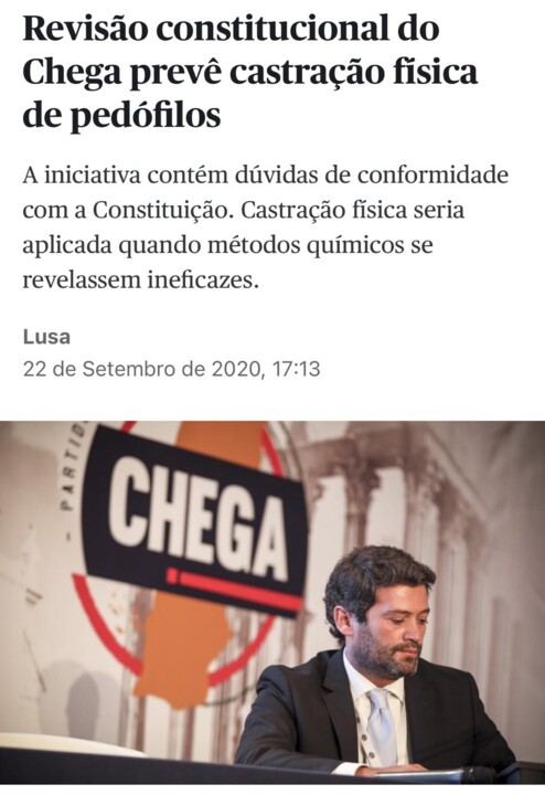 Não CHEGA já?