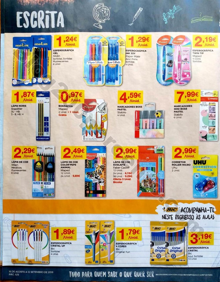 folheto Intermarché 16ago-12set Regresso às Aulas