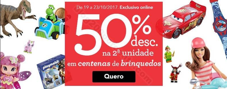50% de desconto* TOYSRUS Promoções de 19 a 23 outubro