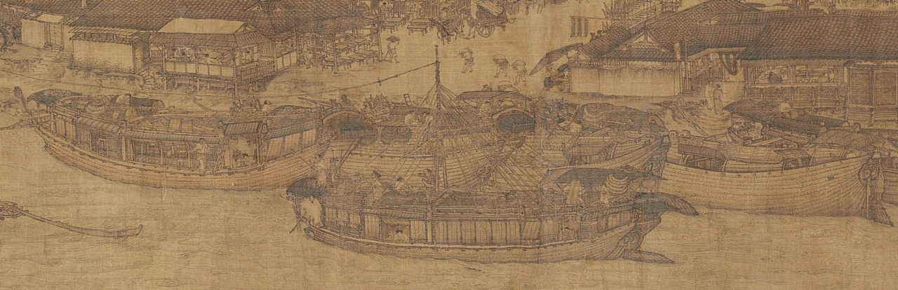 Pormenor de Along the River During the Qingming Fe Pormenor de Along the River During the Qingming Fe