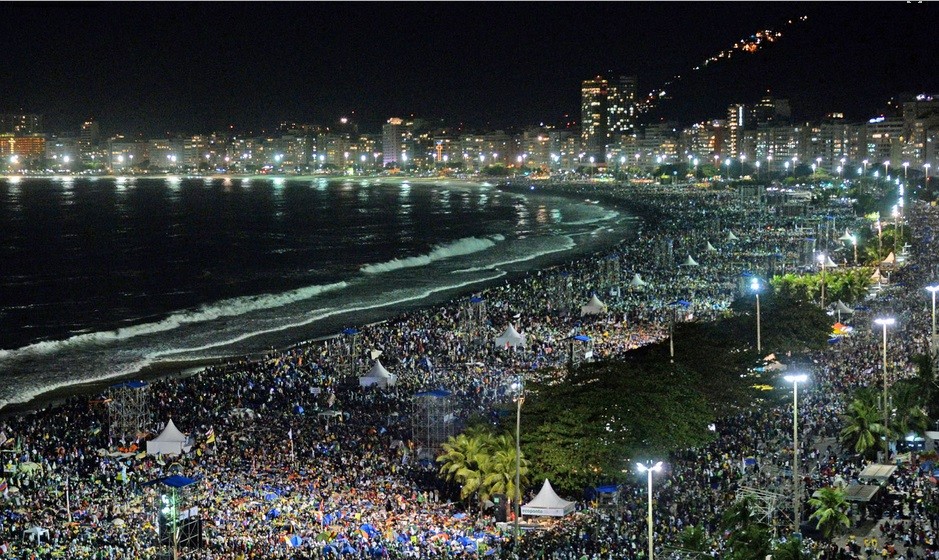 JMJ - Praia de Copacabana - 3 milh&otilde;es, segundo a 